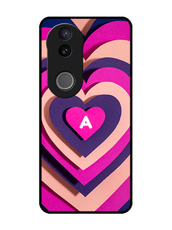 Custom iQOO Z10R Custom Glass Phone Case - Cute Heart Pattern Design