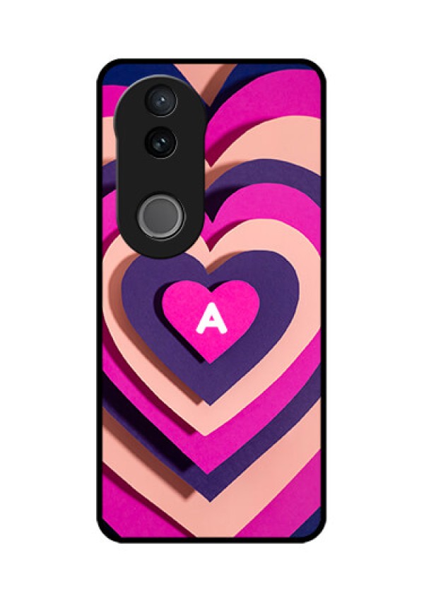 iQOO Z10R Custom Glass Phone Case - Cute Heart Pattern Design
