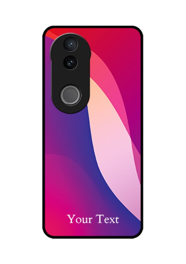 iQOO Z10R Custom Glass Phone Case - Digital Abstract Overlap Design