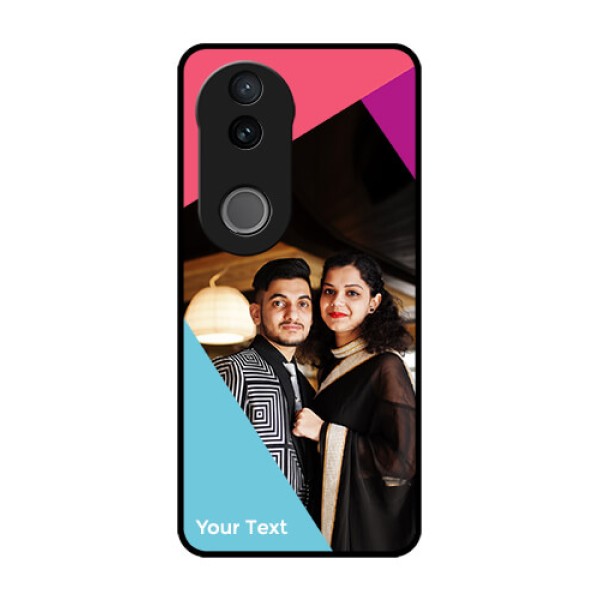 iQOO Z10R Custom Glass Phone Case - Stacked Triple Colour Design iQOO Z10R Custom Glass Phone Case - Stacked Triple Colour Design