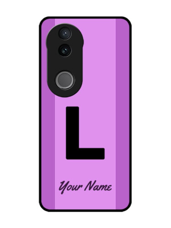 Custom iQOO Z10R Custom Glass Phone Case - Tricolor Custom Text Design