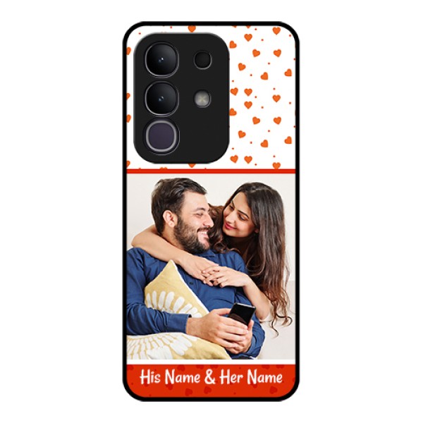 iQOO Z10x 5G Custom Glass Phone Case - Orange Love Symbol Design iQOO Z10x 5G Custom Glass Phone Case - Orange Love Symbol Design