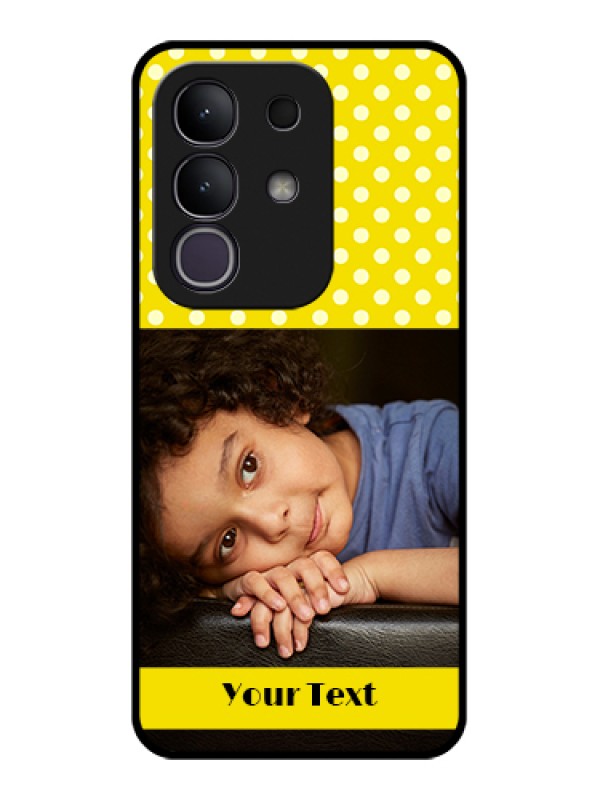 Custom iQOO Z10x 5G Custom Glass Phone Case - Bright Yellow Case Design