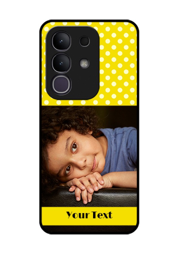 iQOO Z10x 5G Custom Glass Phone Case - Bright Yellow Case Design