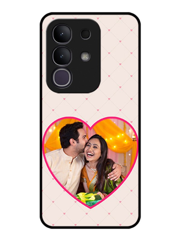 Custom iQOO Z10x 5G Custom Glass Phone Case - Heart Shape Design