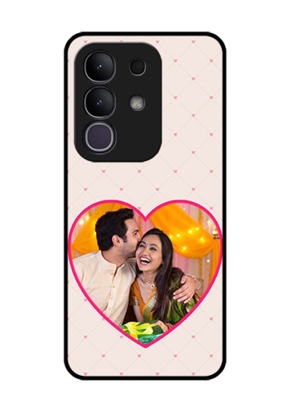 iQOO Z10x 5G Custom Glass Phone Case - Heart Shape Design