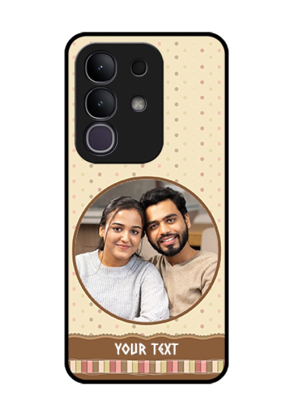 iQOO Z10x 5G Custom Glass Phone Case - Brown Dotted Mobile Case Design
