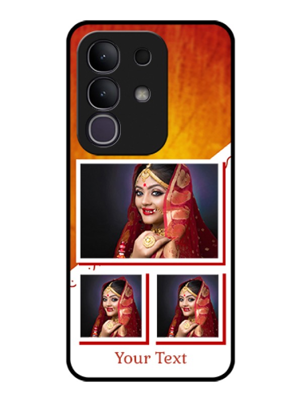 Custom iQOO Z10x 5G Custom Glass Phone Case - Wedding Memories Design