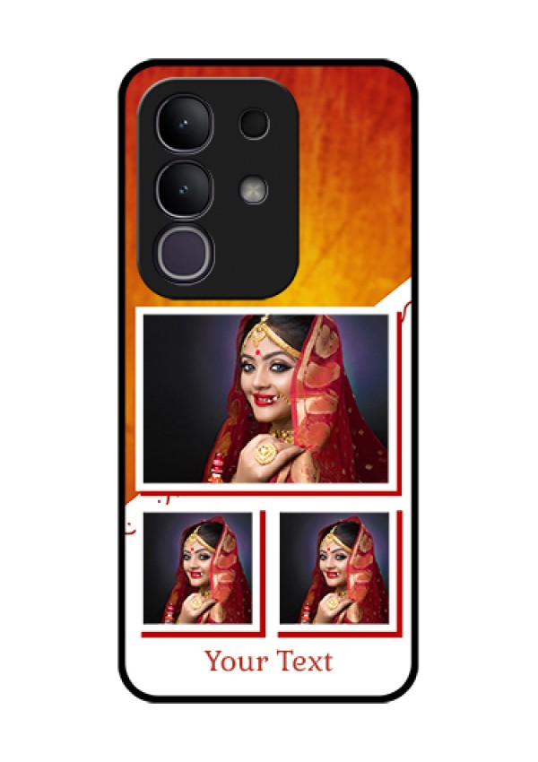 iQOO Z10x 5G Custom Glass Phone Case - Wedding Memories Design