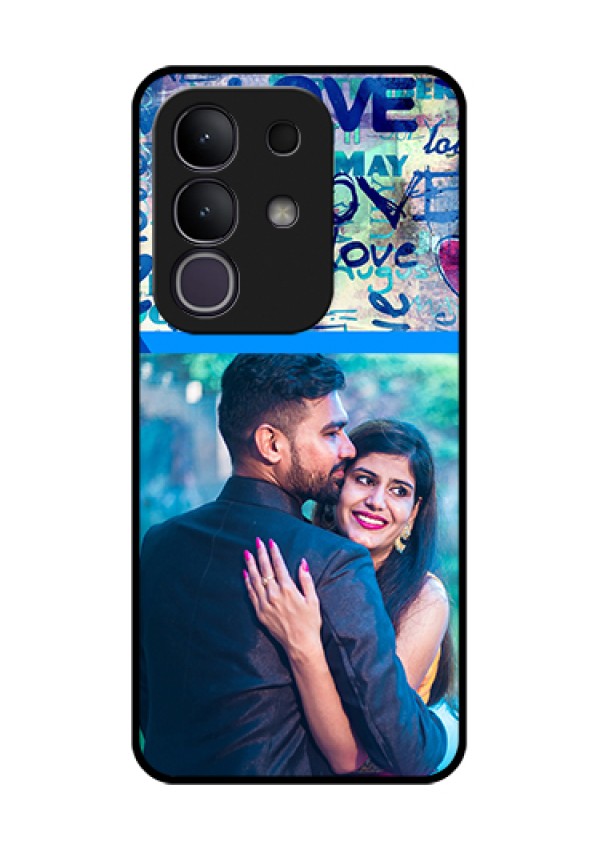 iQOO Z10x 5G Custom Glass Phone Case - Colorful Love Design