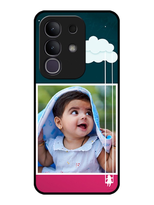 Custom iQOO Z10x 5G Custom Glass Phone Case - Cute Girl With Cloud Design