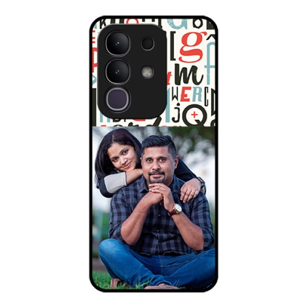 iQOO Z10x 5G Custom Glass Phone Case - Alphabet Design