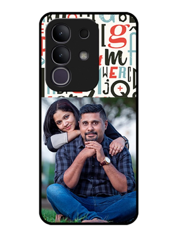 Custom iQOO Z10x 5G Custom Glass Phone Case - Alphabet Design