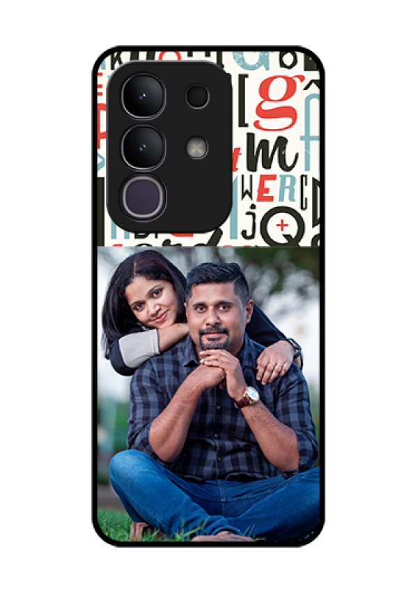 iQOO Z10x 5G Custom Glass Phone Case - Alphabet Design