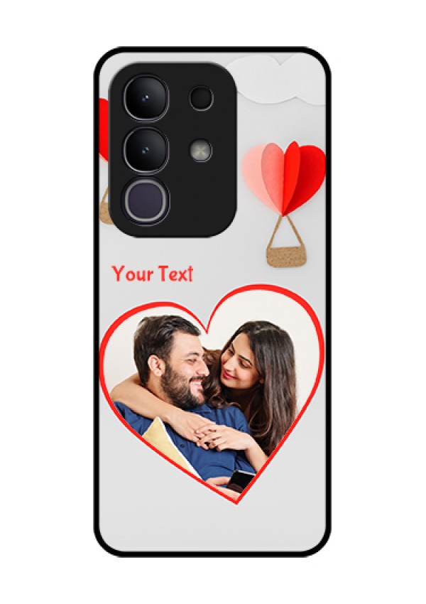 iQOO Z10x 5G Custom Glass Phone Case - Parachute Love Design