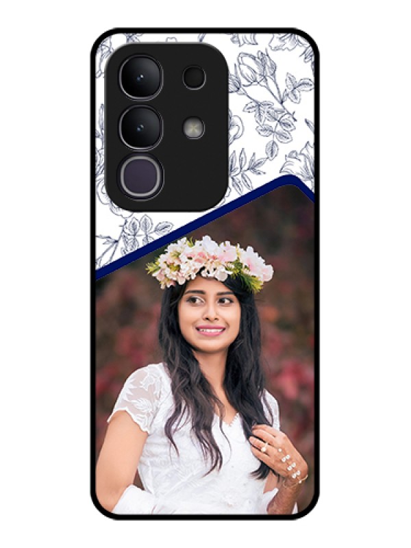 Custom iQOO Z10x 5G Custom Glass Phone Case - Classy Floral Design