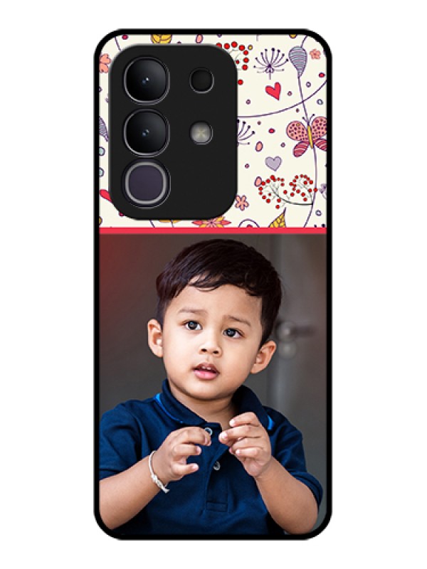 Custom iQOO Z10x 5G Custom Glass Phone Case - Premium Floral Design