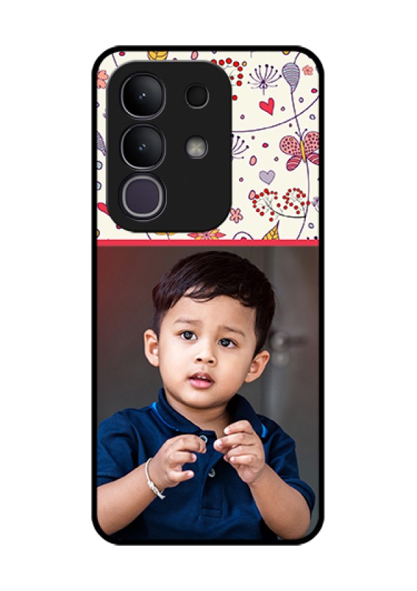 iQOO Z10x 5G Custom Glass Phone Case - Premium Floral Design