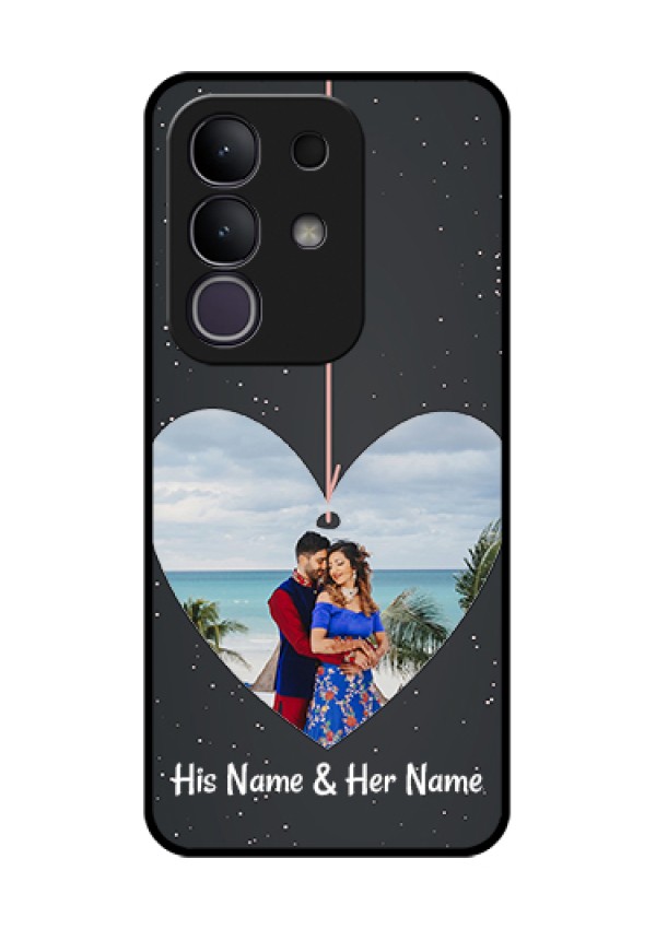 iQOO Z10x 5G Custom Glass Phone Case - Hanging Heart Design