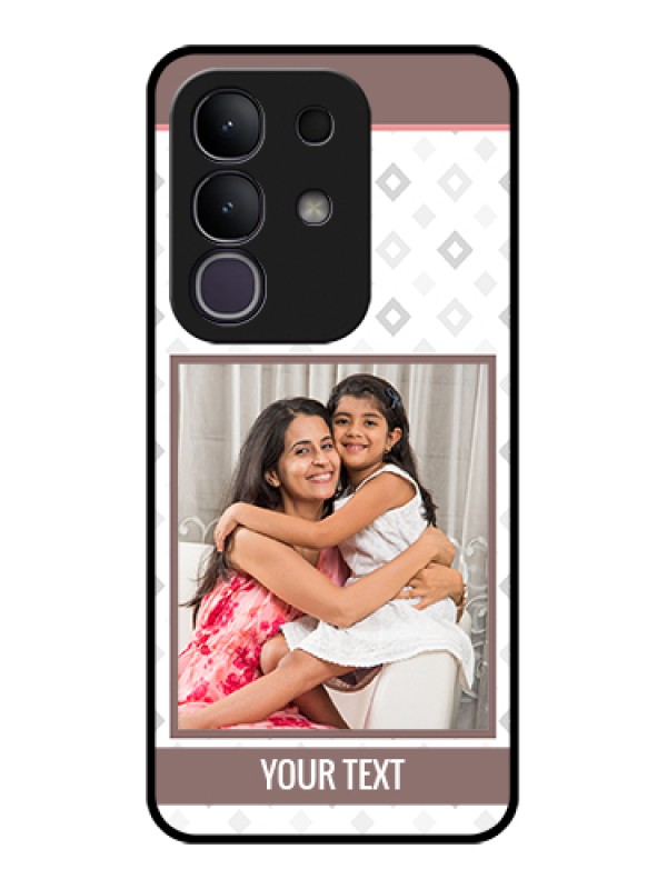 Custom iQOO Z10x 5G Custom Glass Phone Case - Simple Diamond Design