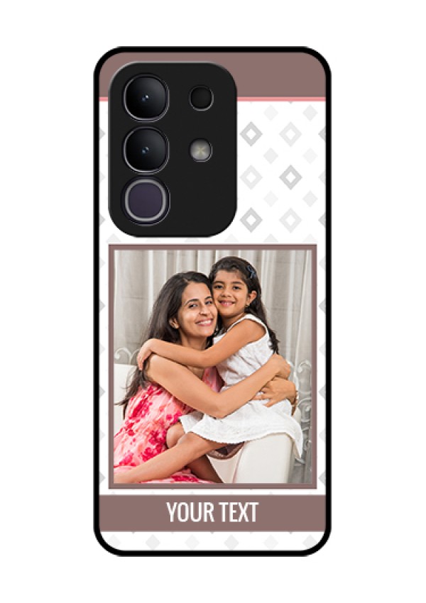 iQOO Z10x 5G Custom Glass Phone Case - Simple Diamond Design