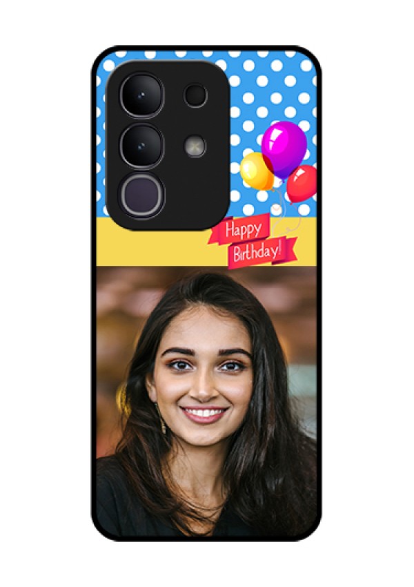 iQOO Z10x 5G Custom Glass Phone Case - Happy Birthday Design