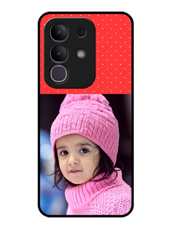 Custom iQOO Z10x 5G Custom Glass Phone Case - Red Pattern Design