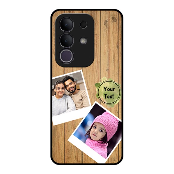 iQOO Z10x 5G Custom Glass Phone Case - Wooden Texture Design