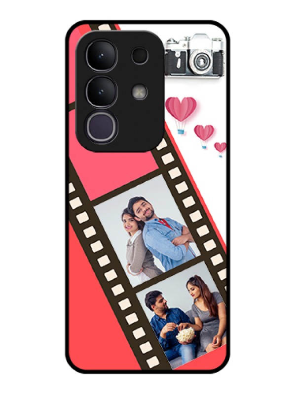 Custom iQOO Z10x 5G Custom Glass Phone Case - 3 Image Holder With Film Reel