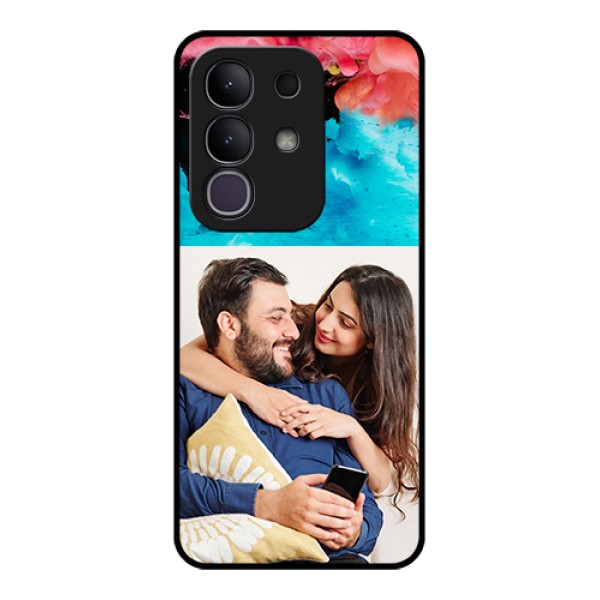 iQOO Z10x 5G Custom Glass Phone Case - Quote With Acrylic Painting Design