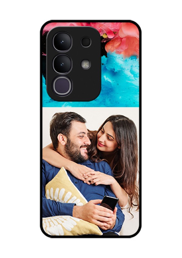 iQOO Z10x 5G Custom Glass Phone Case - Quote With Acrylic Painting Design