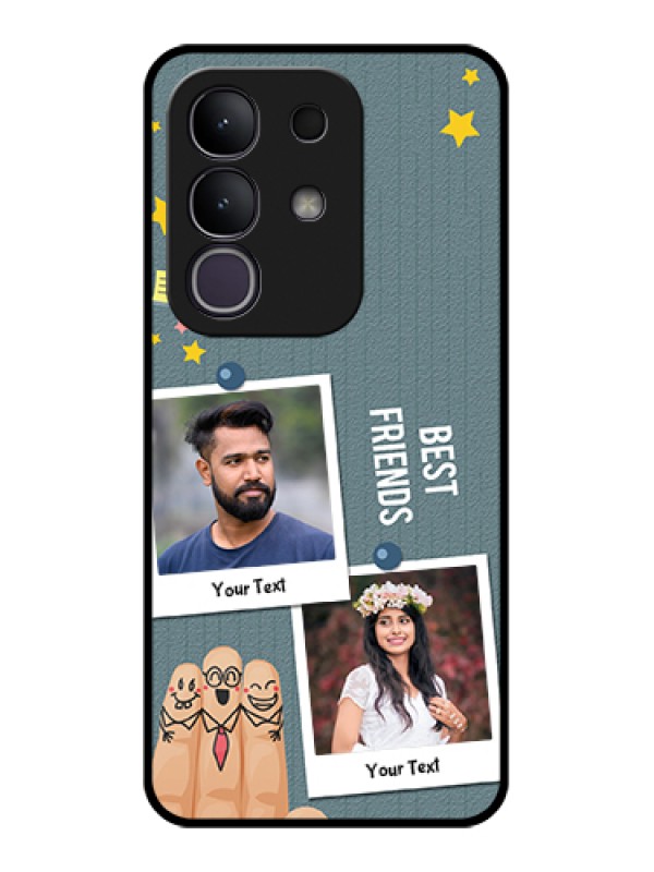 Custom iQOO Z10x 5G Custom Glass Phone Case - Sticky Frames And Friendship Design