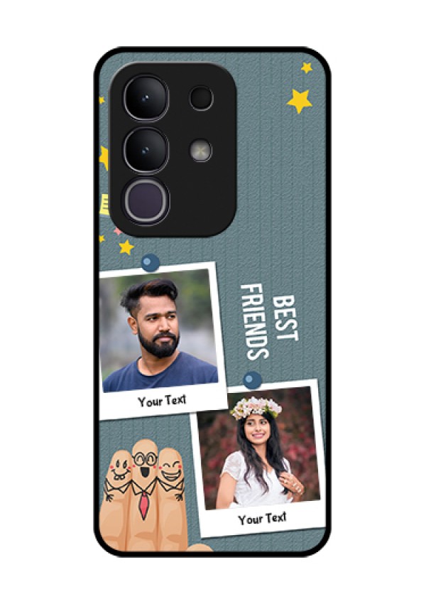 iQOO Z10x 5G Custom Glass Phone Case - Sticky Frames And Friendship Design