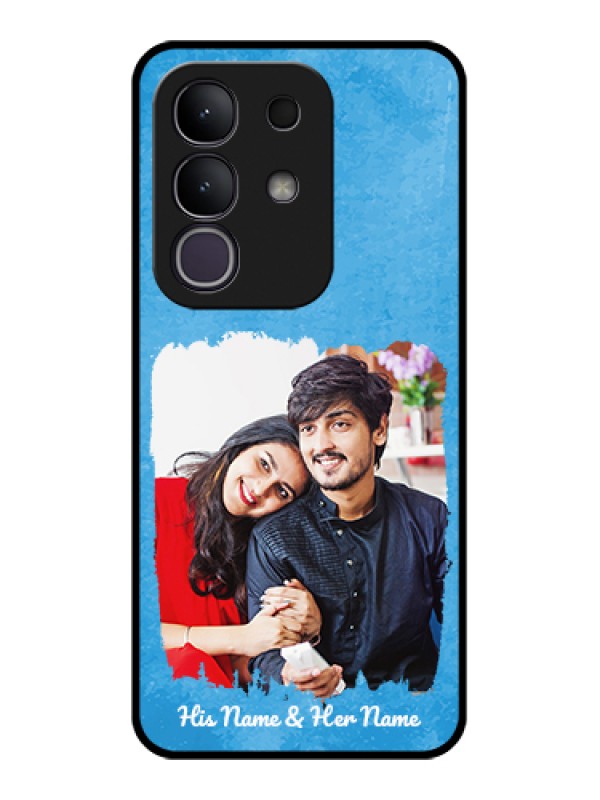 Custom iQOO Z10X 5G Custom Glass Phone Case - Blue Color Vintage Design