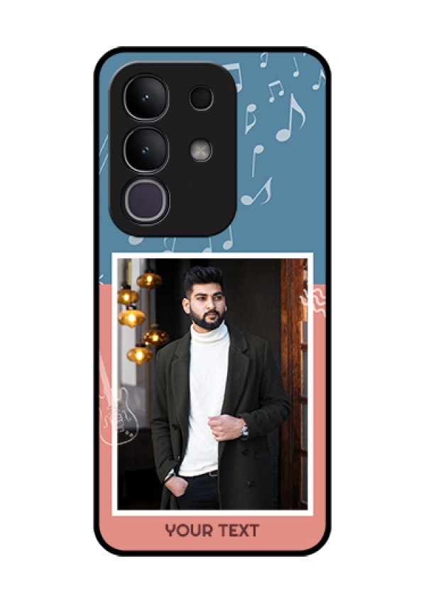 iQOO Z10x 5G Custom Glass Phone Case - With Color Musical Note Design
