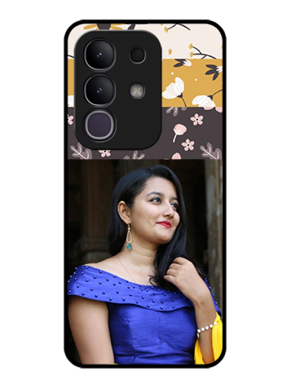 Custom iQOO Z10x 5G Custom Glass Phone Case - Stylish Floral Design