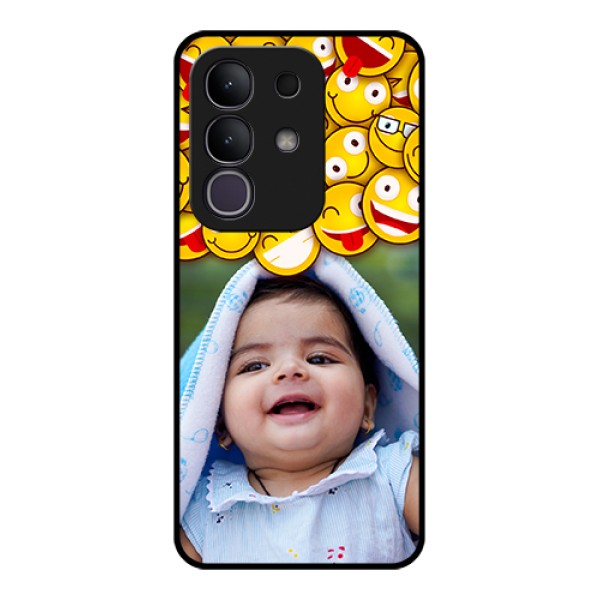 iQOO Z10x 5G Custom Glass Phone Case - With Smiley Emoji Design iQOO Z10x 5G Custom Glass Phone Case - With Smiley Emoji Design