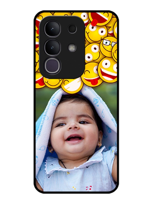 Custom iQOO Z10x 5G Custom Glass Phone Case - With Smiley Emoji Design