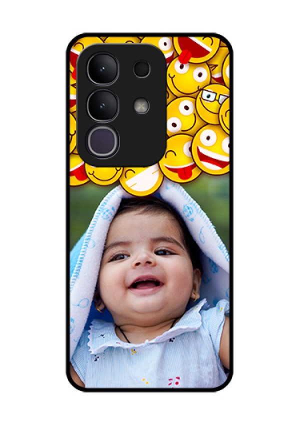 iQOO Z10x 5G Custom Glass Phone Case - With Smiley Emoji Design