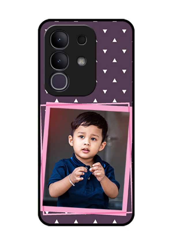 iQOO Z10x 5G Custom Glass Phone Case - Triangle Pattern Dotted Design