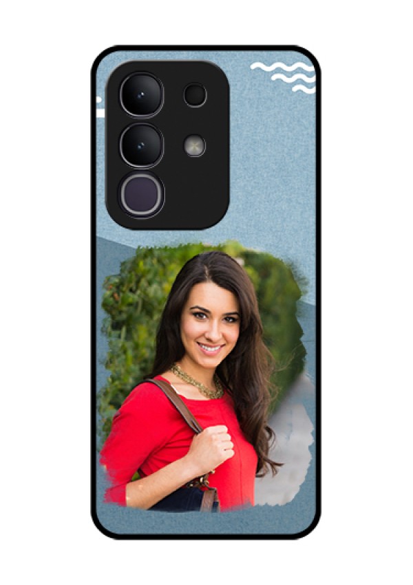 iQOO Z10x 5G Custom Glass Phone Case - Grunge Line Art Design