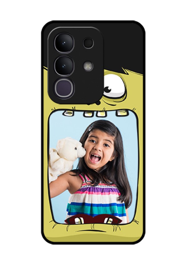 iQOO Z10x 5G Custom Glass Phone Case - Cartoon Monster Back Case Design