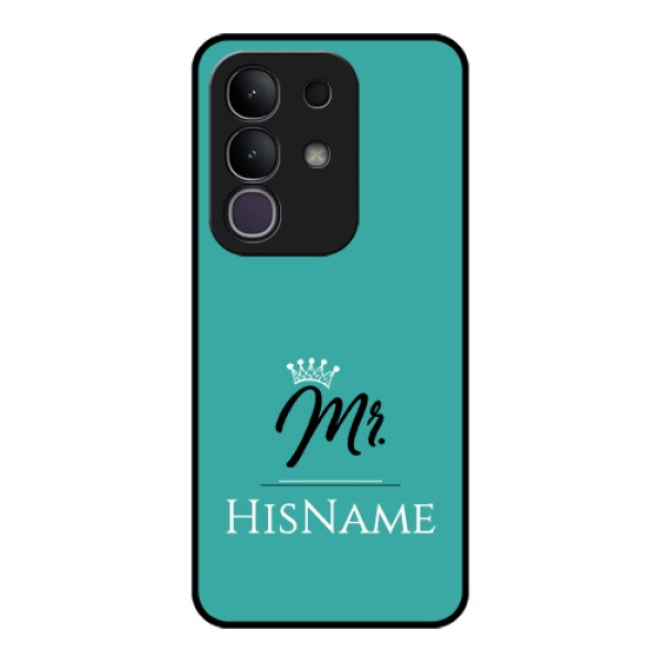 iQOO Z10x 5G Custom Glass Phone Case - Mr With Name Design