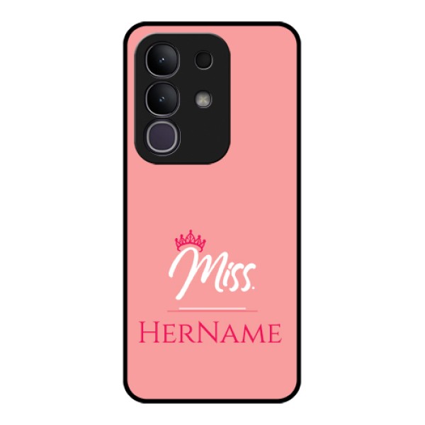 iQOO Z10x 5G Custom Glass Phone Case - Mrs With Name Design