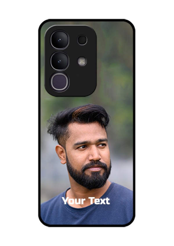 iQOO Z10x 5G Custom Glass Phone Case - Photo With Text Design