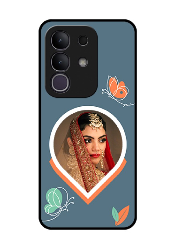 iQOO Z10x 5G Custom Glass Phone Case - Droplet Butterflies Design