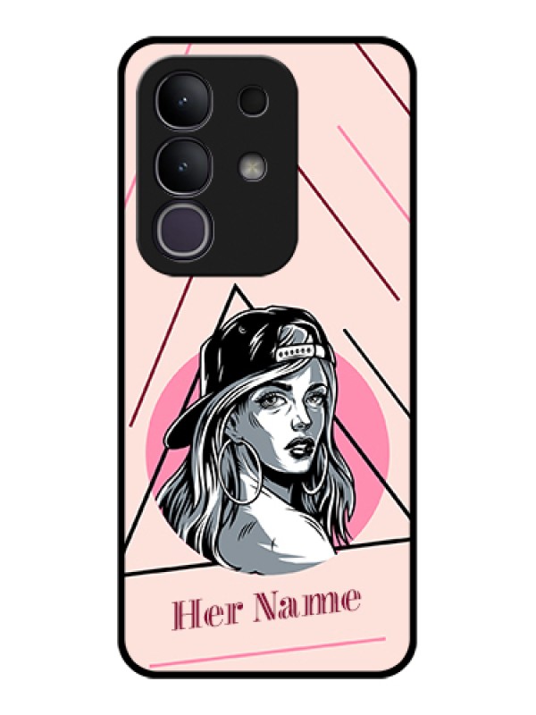 Custom iQOO Z10x 5G Custom Glass Phone Case - Rockstar Girl Design