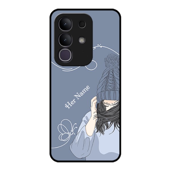 iQOO Z10x 5G Custom Glass Phone Case - Girl In Winter Outfit Design iQOO Z10x 5G Custom Glass Phone Case - Girl In Winter Outfit Design