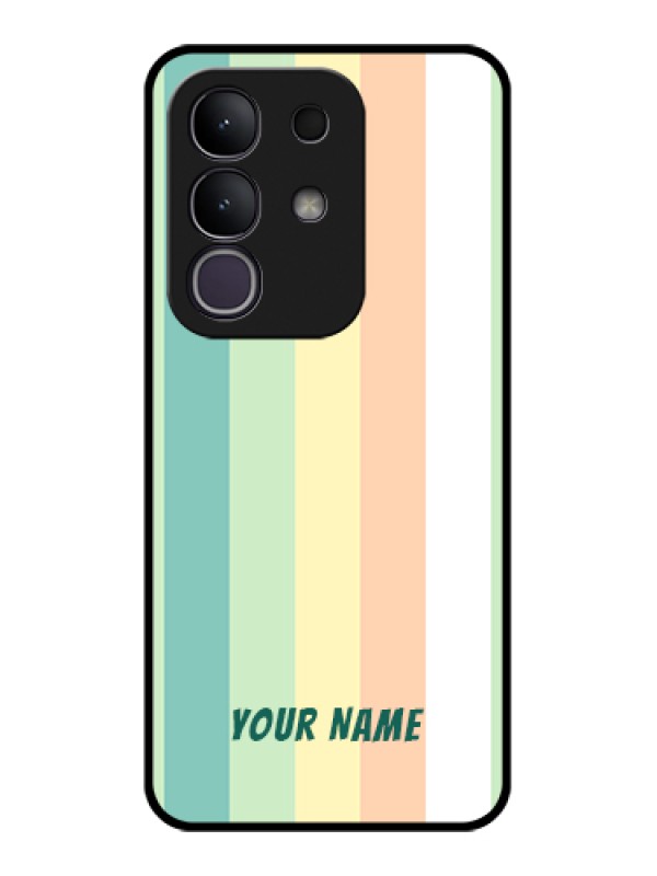 Custom iQOO Z10x 5G Custom Glass Phone Case - Multi - Colour Stripes Design