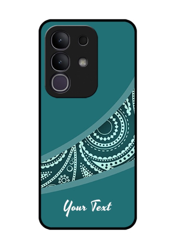 iQOO Z10x 5G Custom Glass Phone Case - Semi Visible Floral Design